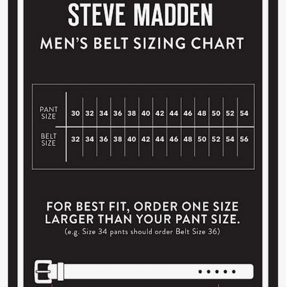 Steve Madden Men's Dress Casual Every Day Leather Belt - Picture 5 of 7